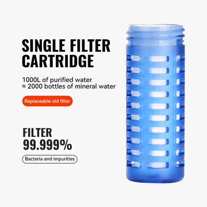Water Filter Bottle Collapsible Soft Water Bottle with Filter Squeeze Dual Filtered Water Bottle Outdoor