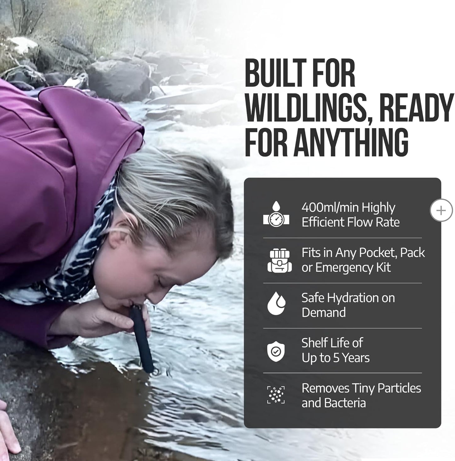 Puretrail - Filtro De Agua Portátil De Supervivencia