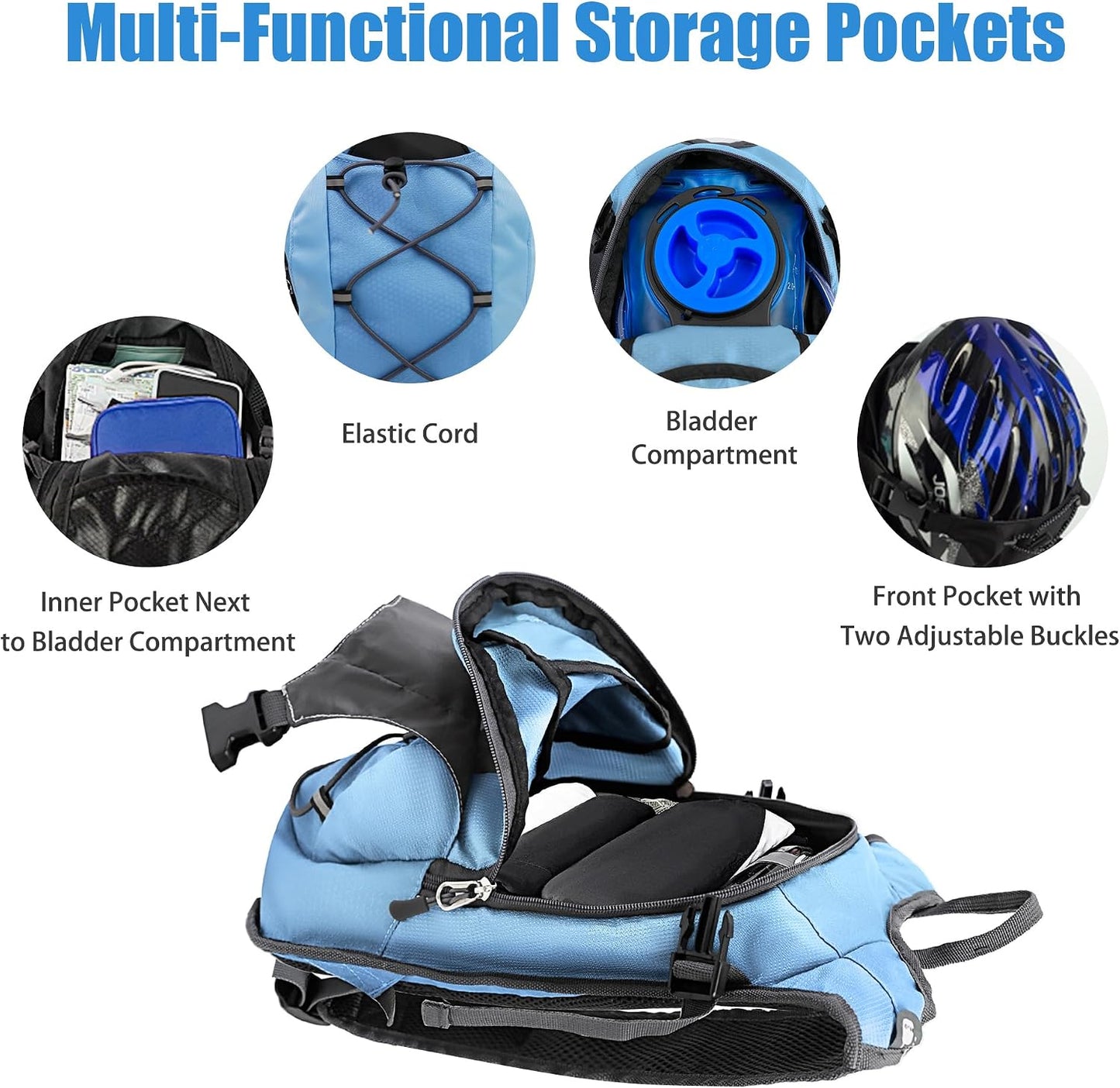 Hydration Backpack with 2L Hydration Bladder Water Backpack for Hiking Hydration Pack for Running Cycling Hiking