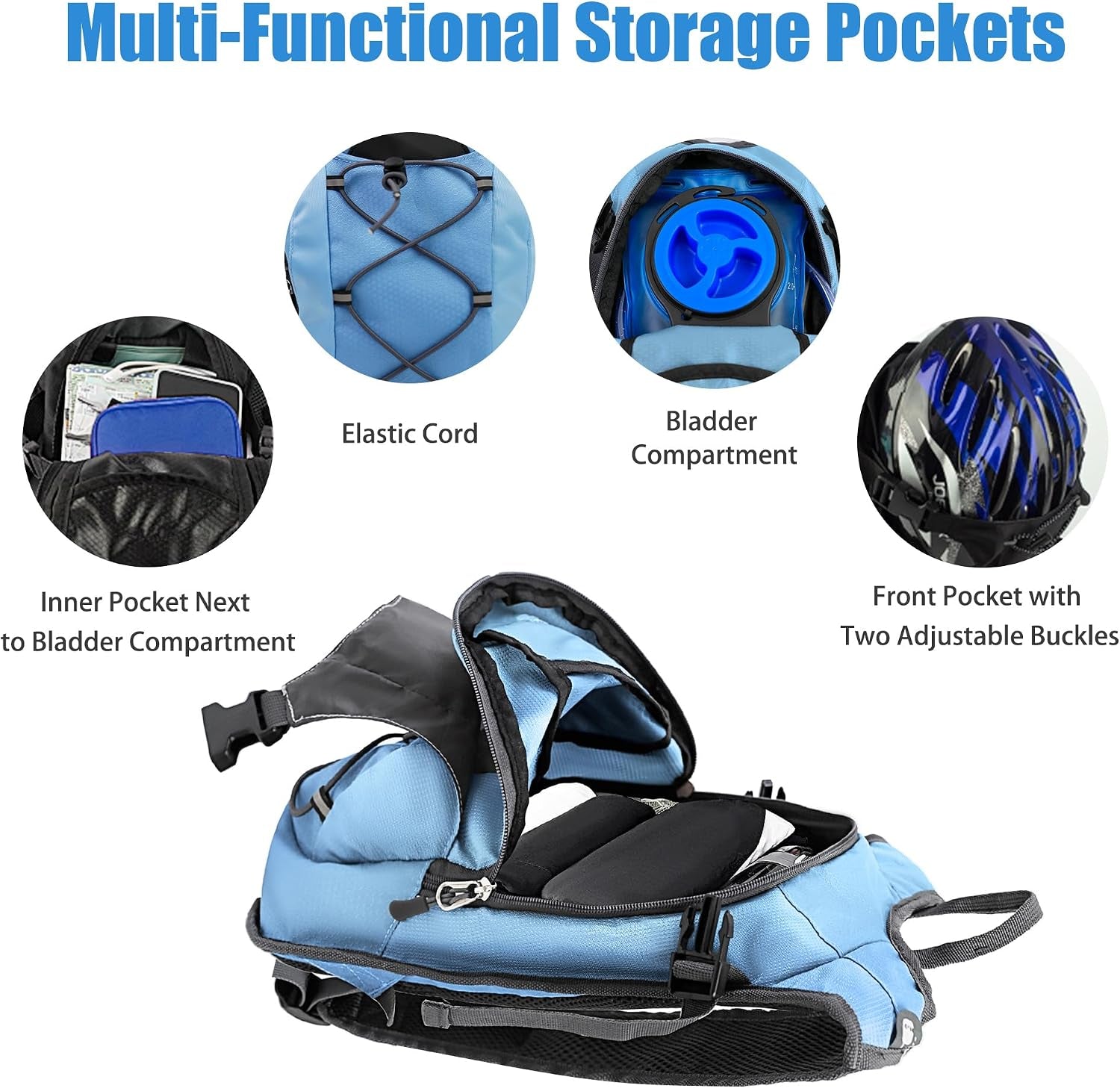 Hydration Backpack with 2L Hydration Bladder Water Backpack for Hiking Hydration Pack for Running Cycling Hiking