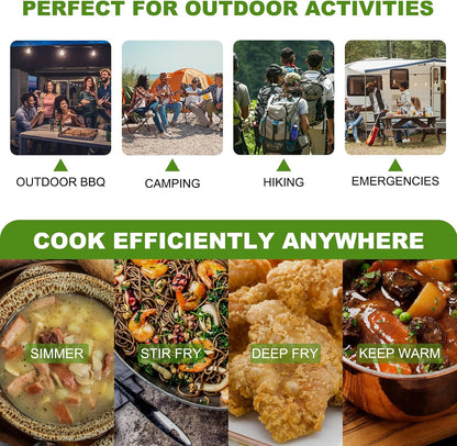 Portable Gas Stove with Case, 12000 BTU Butane Stove with Wind Guard, Single Burner Camp Stove for Home Kitchen, Camping, Picnics, Hiking, Fuel Not Included