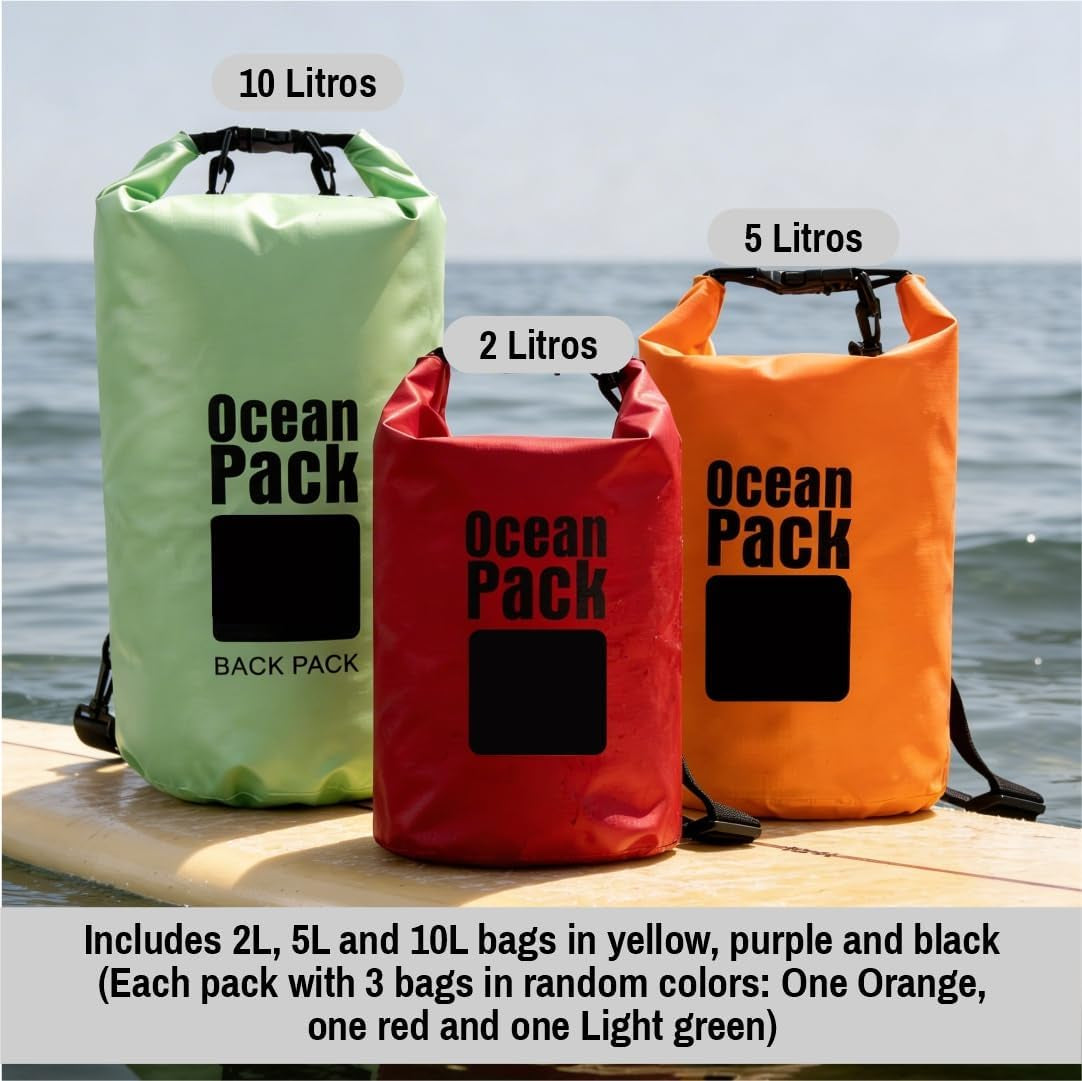 Set De Bolsas Estancas Impermeables 2L/5L/10L