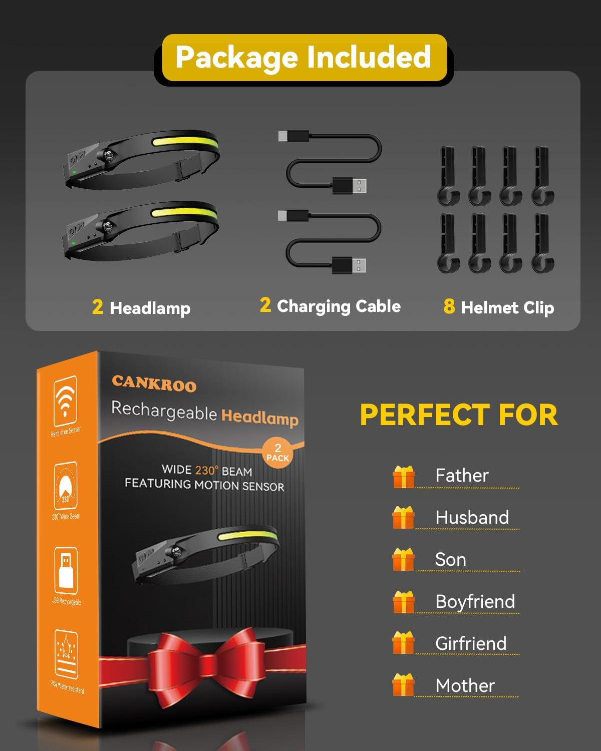 Frontal LED Recargable - Luz De Cabeza Para Senderismo