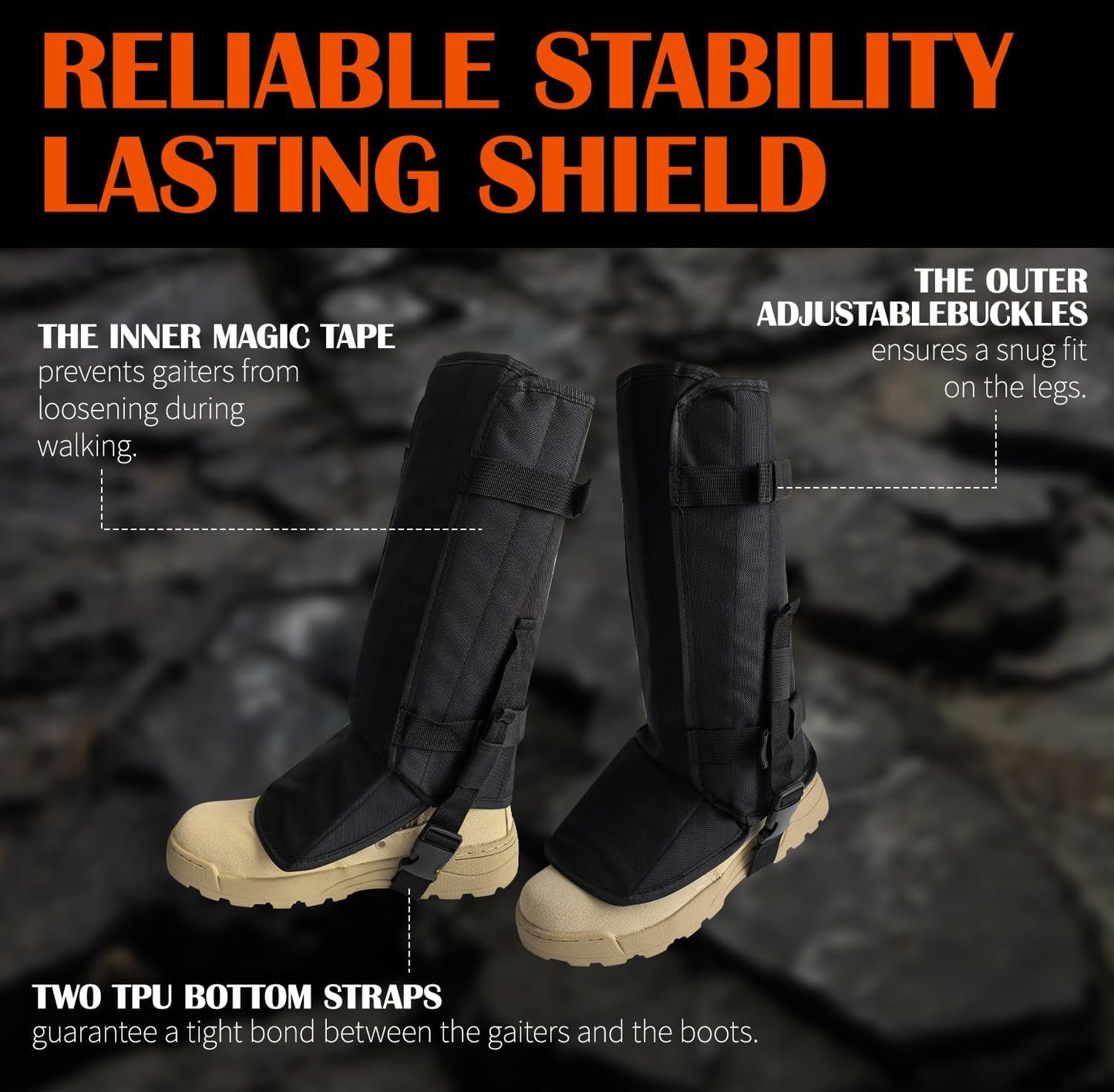 Trailshield - Polainas Antiofídicas Anti-Mordedura De Serpiente