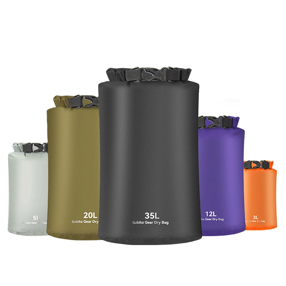 5Pcs Ultralight Dry Sack Swimming Waterproof Dry Bag Outdoors Stuff Sacks for Camping Hiking Kayaking Beach Waterproof Bag