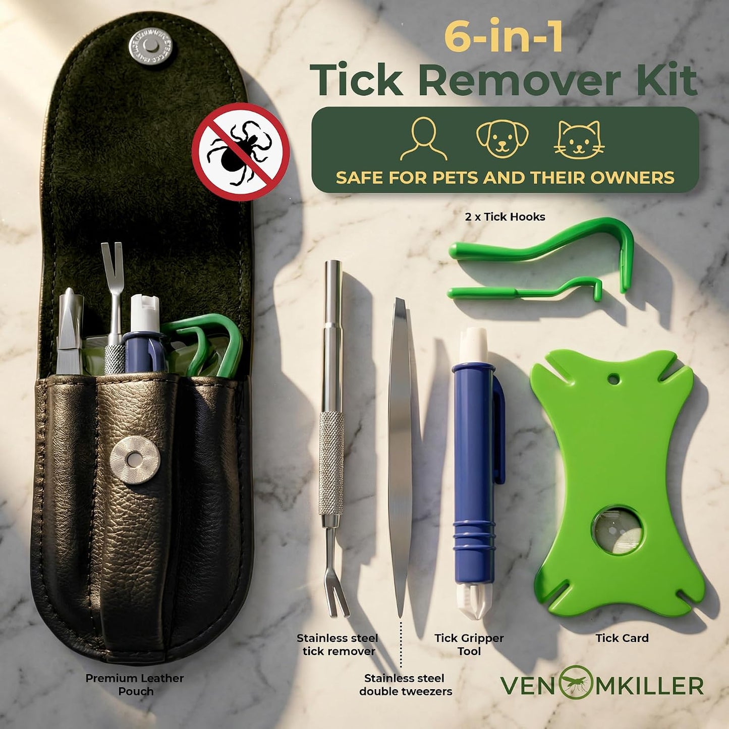 Kit Antiparasitario Quitagarrapatas 6 En 1