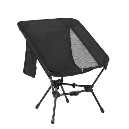 Folding Camping Chair, Portable Backpacking Chair with Carry Bag, Lightweight Hiking Chair for Outdoor Camp, Travel, Beach, Picnic, Black