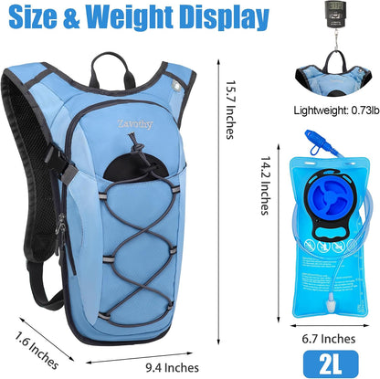 Hydration Backpack with 2L Hydration Bladder Water Backpack for Hiking Hydration Pack for Running Cycling Hiking
