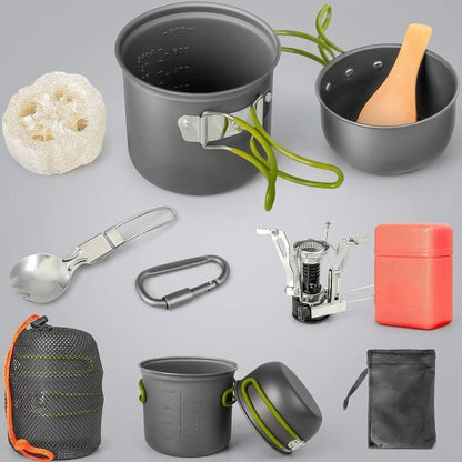CampCook™ | Menaje de Camping Ultraligero con Ollas Antiadherentes