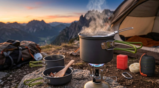 CampCook™ | Menaje de Camping Ultraligero con Ollas Antiadherentes