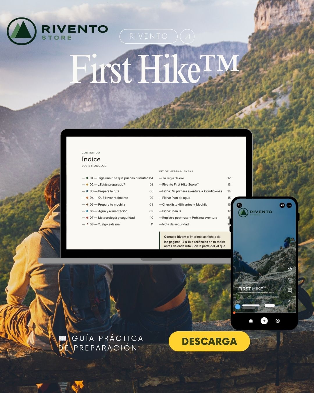 Rivento First Hike™ | Guía + Kit para Preparar tu Primera Ruta de Senderismo