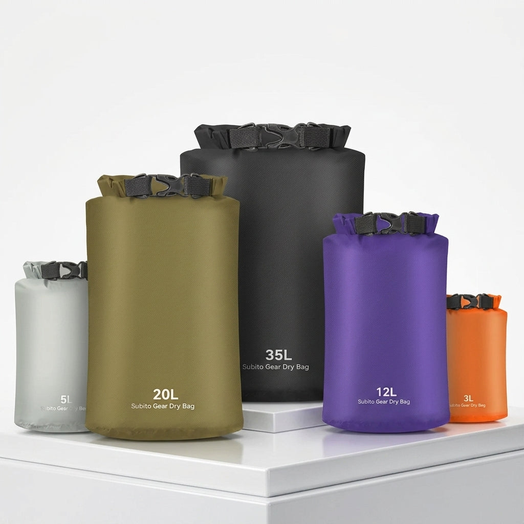 AquaTrail™ Pack | Set de 5 Bolsas Estancas Impermeables para Nadar, Camping y Kayak