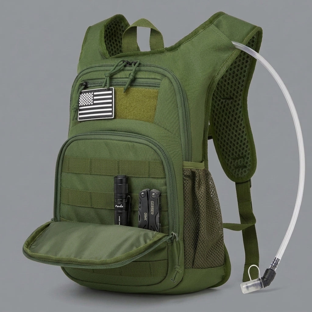 HydraTrail Pro™ | Mochila Táctica de Hidratación con Depósito de Agua