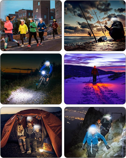 Frontal LED Recargable - Luz De Cabeza Para Senderismo