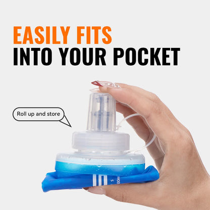 Water Filter Bottle Collapsible Soft Water Bottle with Filter Squeeze Dual Filtered Water Bottle Outdoor
