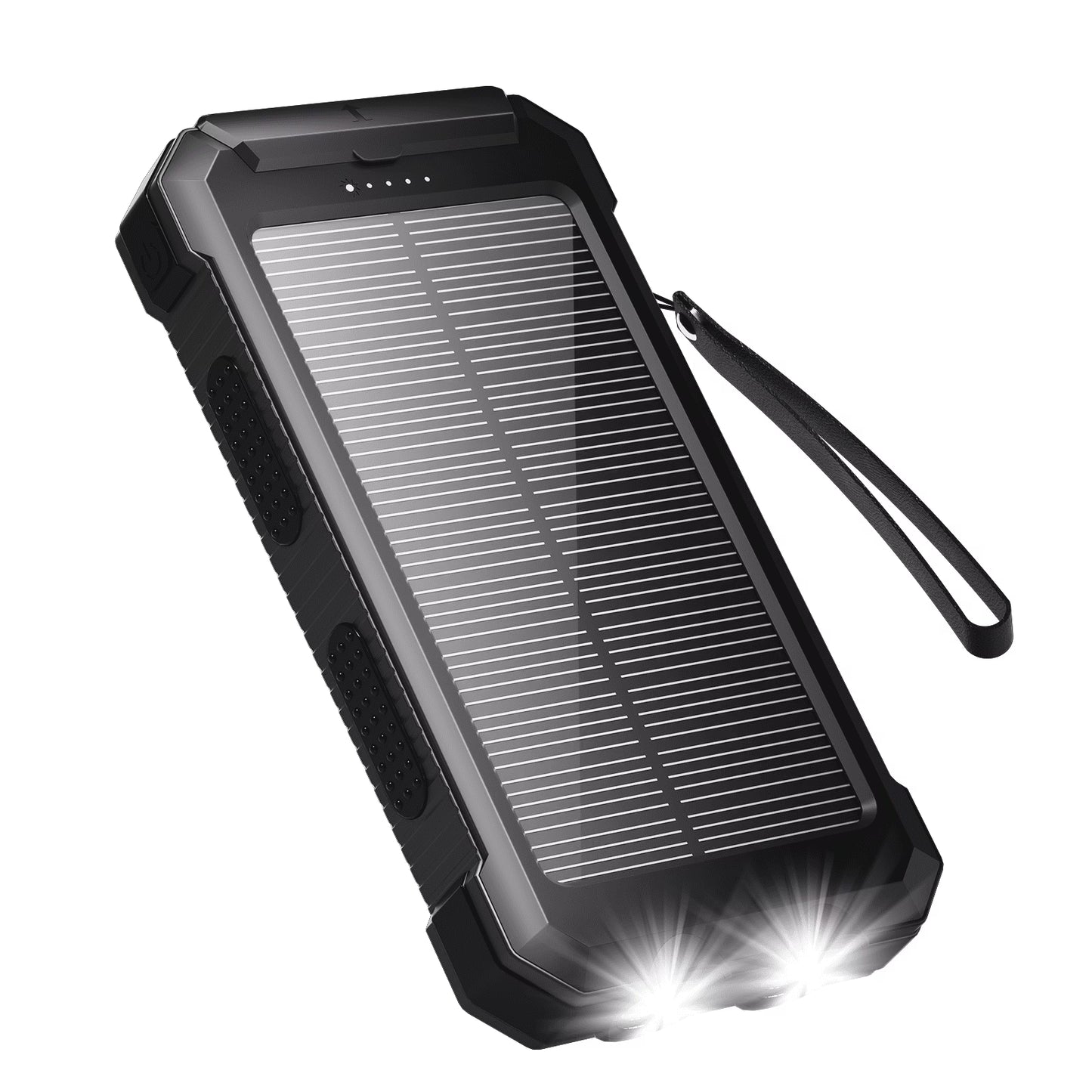 (2 Pack)  30000Mah Solar Power Bank Compatible for Iphone 17 Cell Phone 12W Portable Charger Power Bank for Outdoor Camping Hiking (Black)