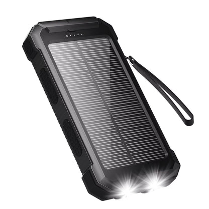 (2 Pack)  30000Mah Solar Power Bank Compatible for Iphone 17 Cell Phone 12W Portable Charger Power Bank for Outdoor Camping Hiking (Black)