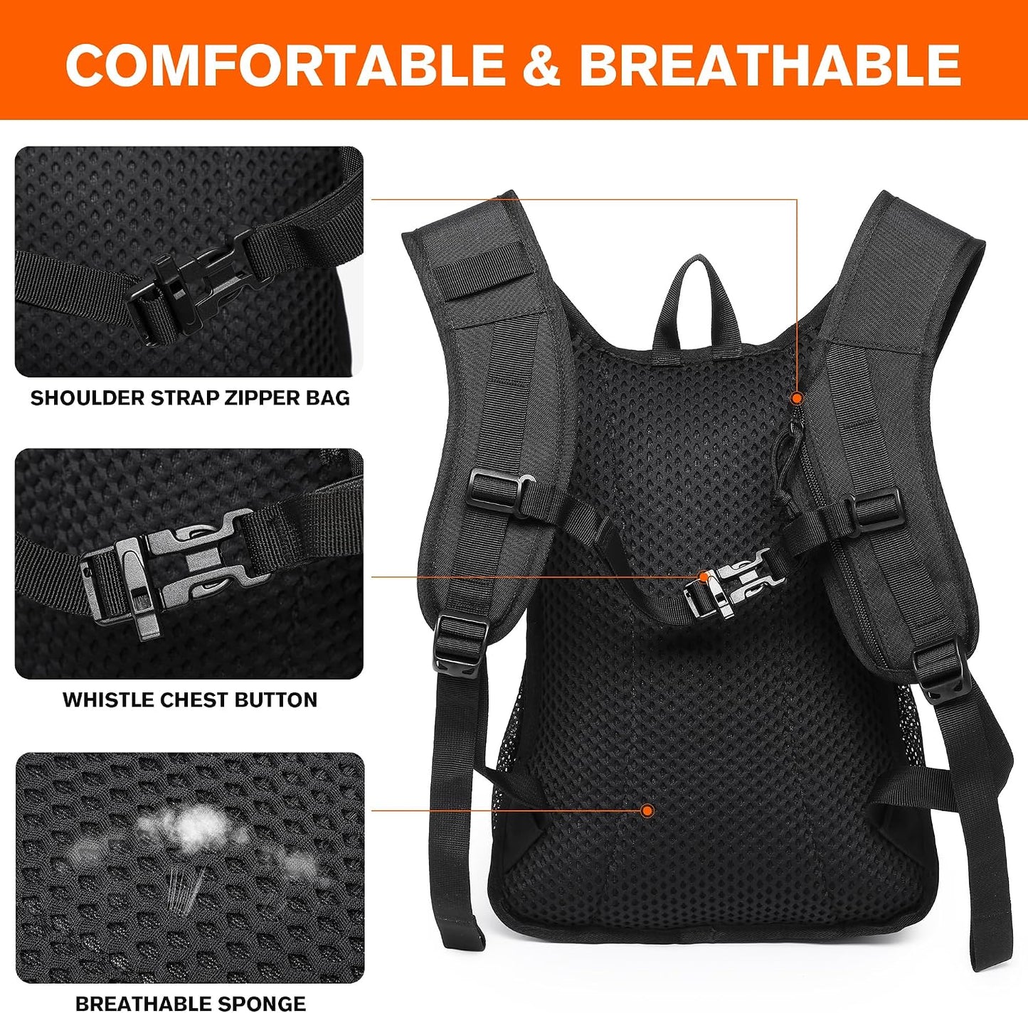Hydration Backpack with Water Bladder for Hiking Tactical Hydration Pack for Men Women Molle Water Backpack for Hiking