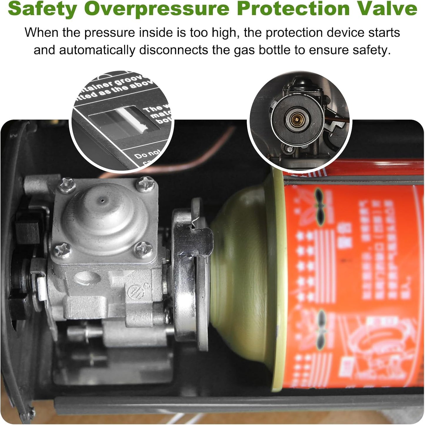 Portable Gas Stove with Case, 12000 BTU Butane Stove with Wind Guard, Single Burner Camp Stove for Home Kitchen, Camping, Picnics, Hiking, Fuel Not Included