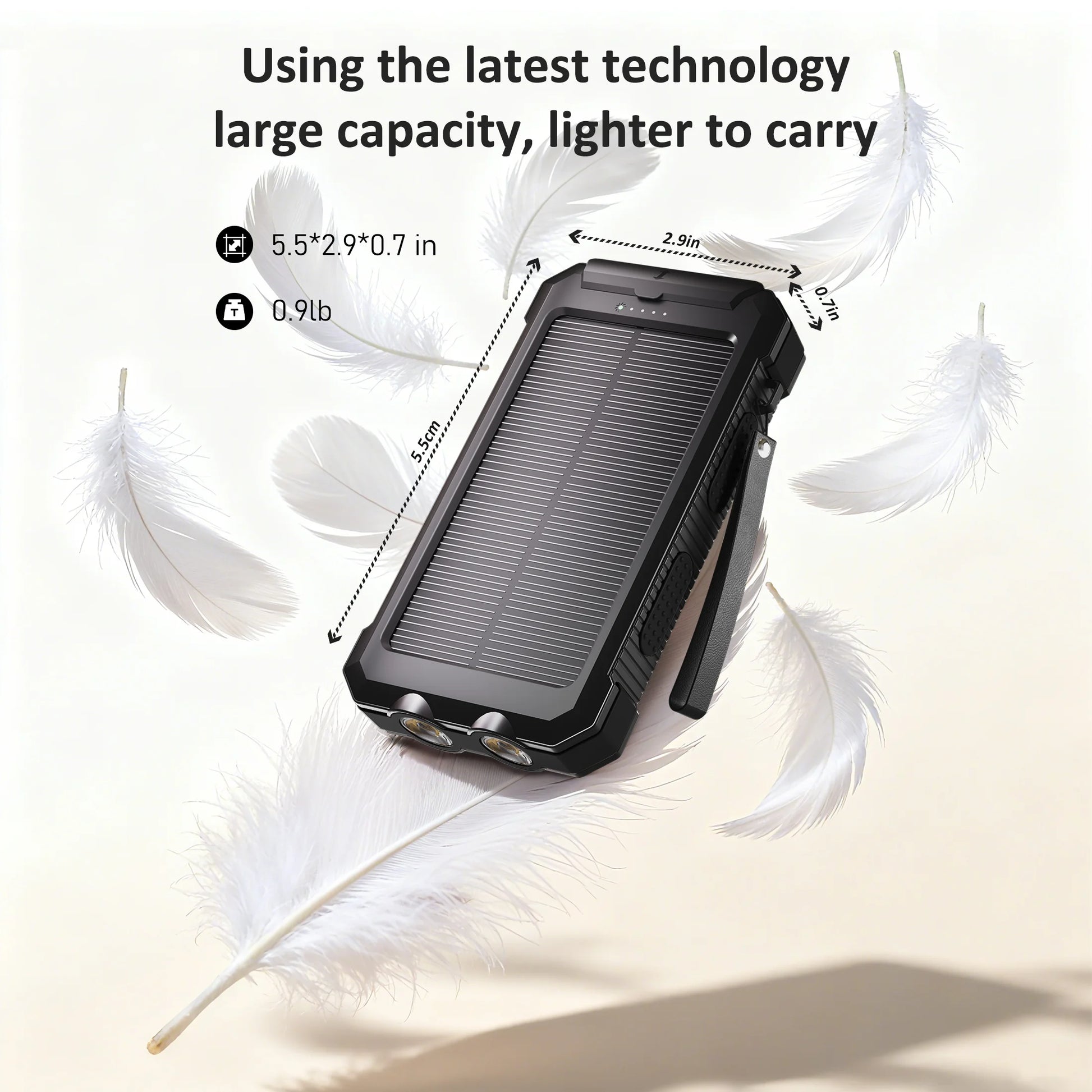 (2 Pack)  30000Mah Solar Power Bank Compatible for Iphone 17 Cell Phone 12W Portable Charger Power Bank for Outdoor Camping Hiking (Black)
